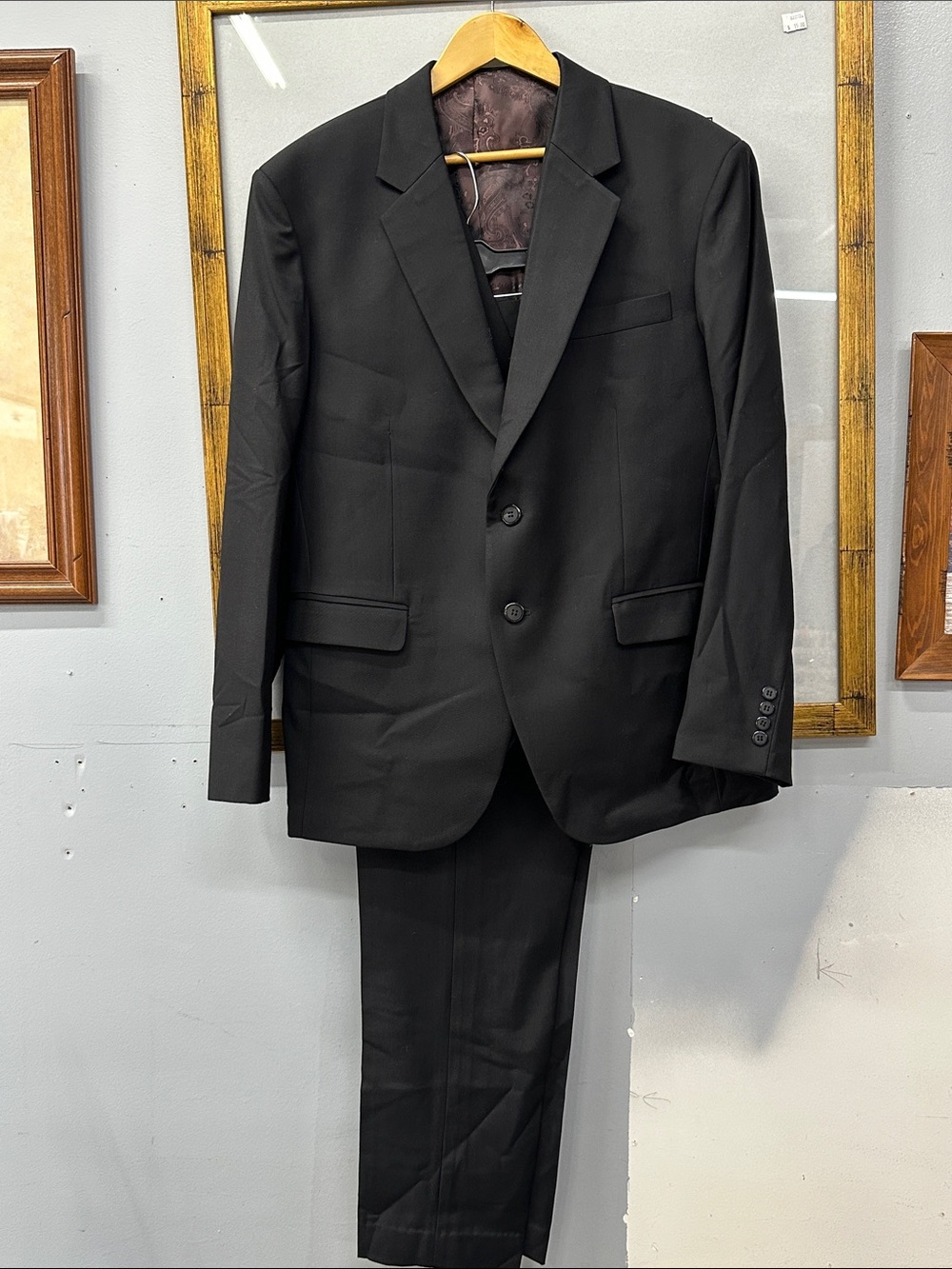 Ali Suit Marhaba textiles Black Men's Three-Piece Suit